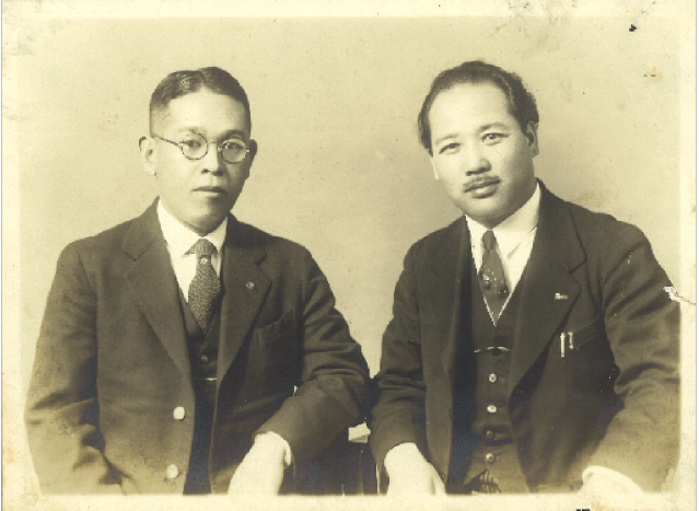 吉田角造氏と校長